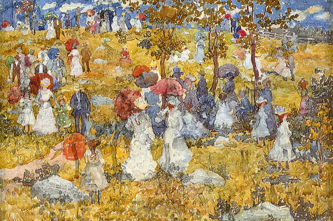 At The Park, Maurice Prendergast (c.1897, American)