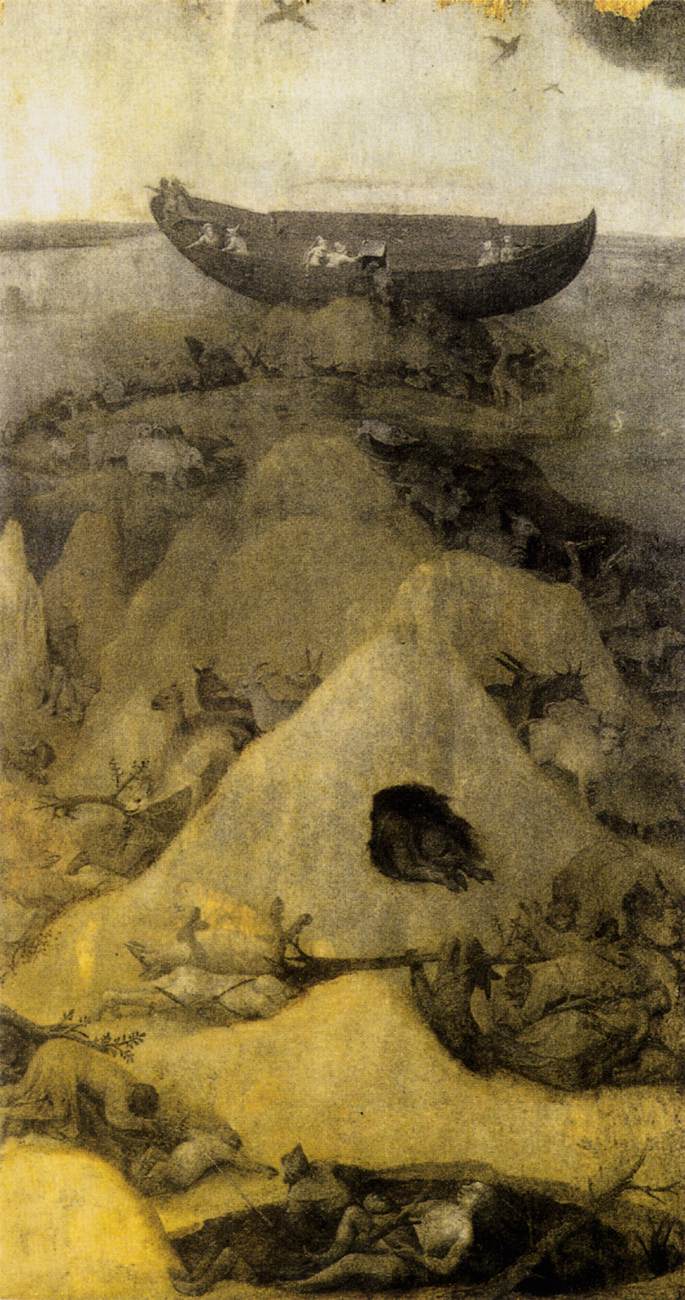 Noah's Ark On Mount Ararat (Obverse), Hieronymus Bosch (1514, Dutch)