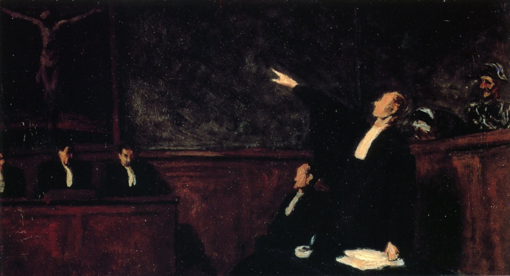 The Court, Honore Daumier (d.1879, French)